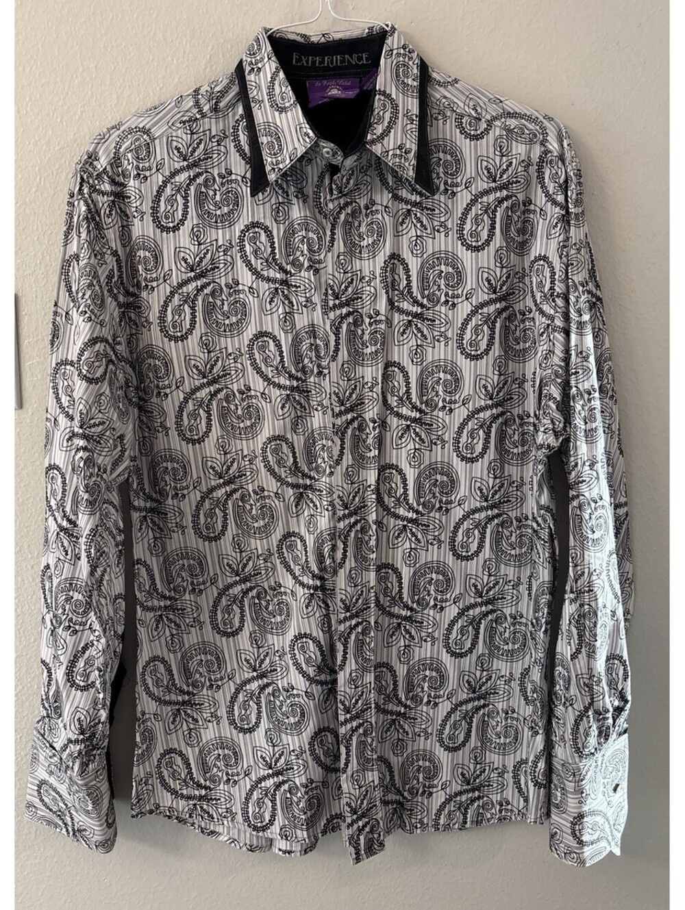 Jimi Hendrix Experience “The Purple Label” Button-up Shirt Paisley Large